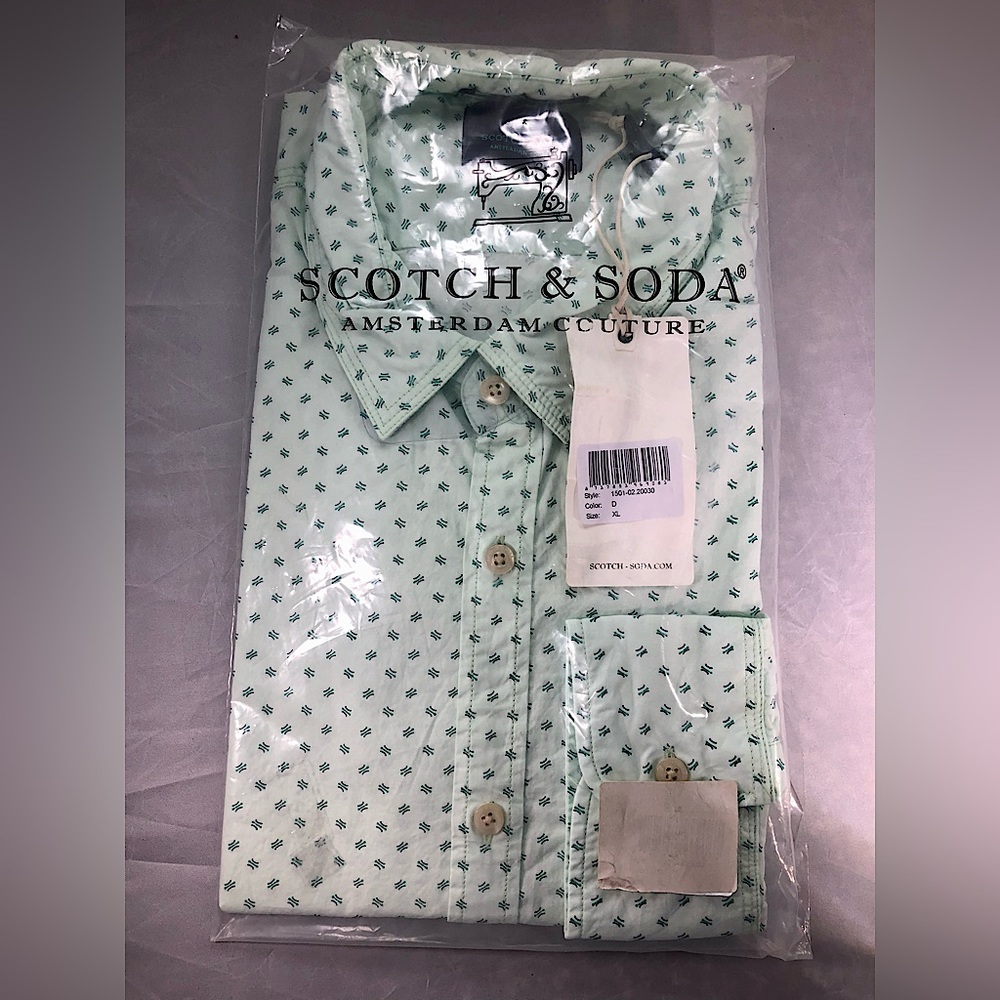 Scotch &Soda! Male orFemale ( I opine)button down long sleeve. NEW W/tags: XL